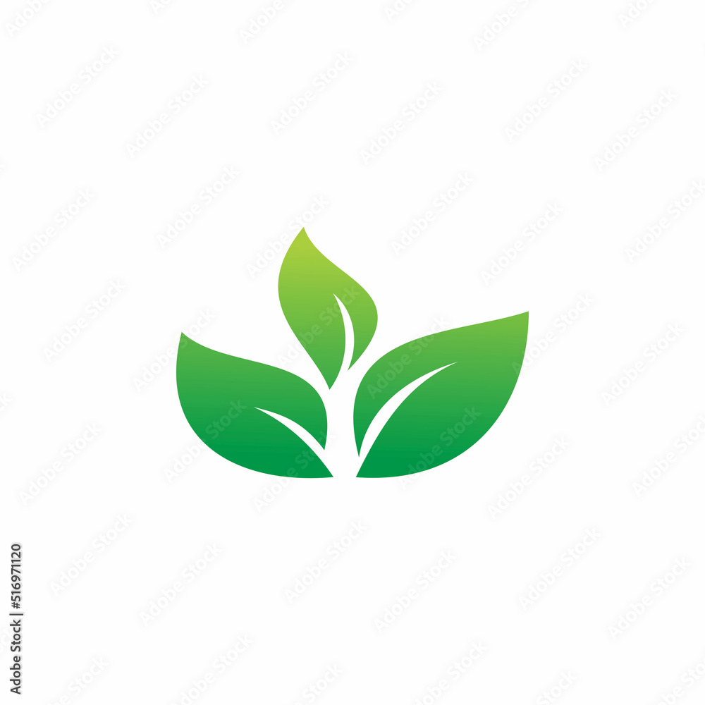 green nature leaf logo design