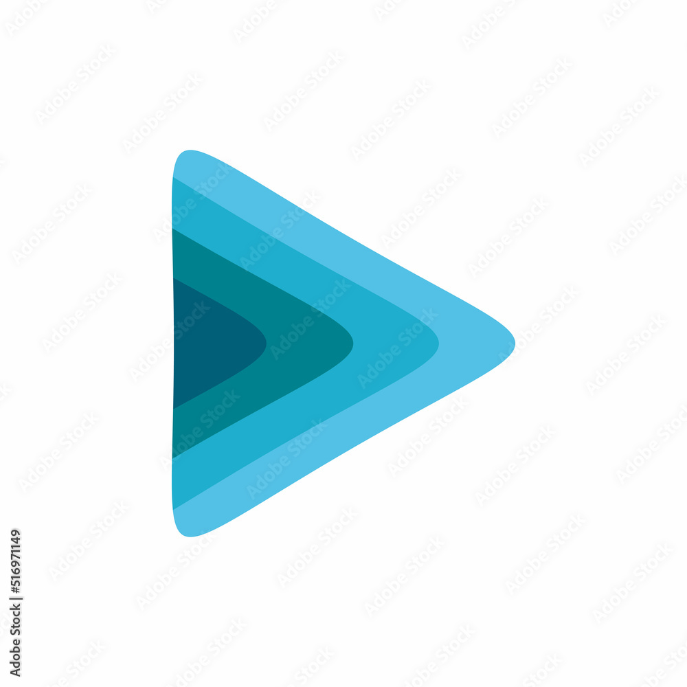 blue play arrow logo design blue play arrow logo design