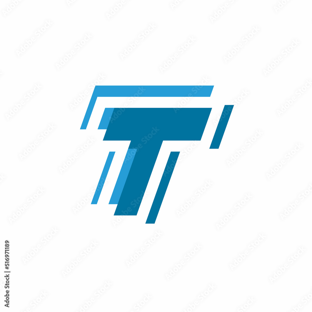 digital letter t logo design digital letter t logo design