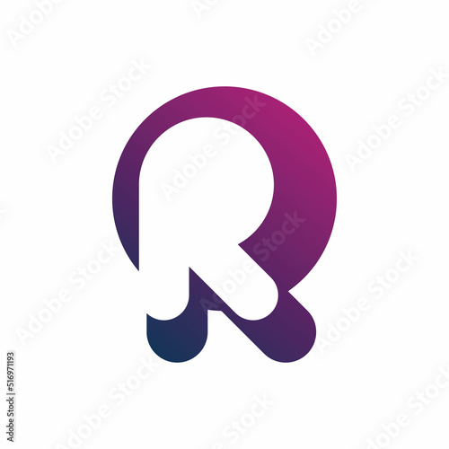 circle letter r logo design