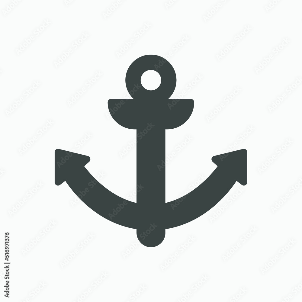 boat, ship, anchor icon vector isolated on grey background boat, ship, anchor icon vector isolated on grey background