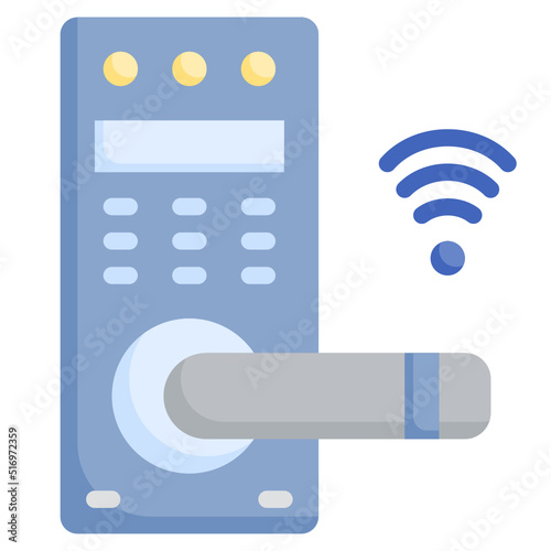 DOOR KNOB flat icon,linear,outline,graphic,illustration