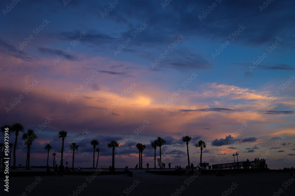 A spectacular sunset on a Florida beach A spectacular sunset on a Florida beach