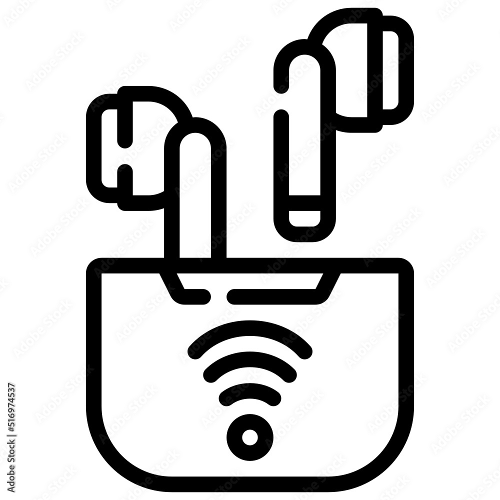 AIRPODS line icon,linear,outline,graphic,illustration AIRPODS line icon,linear,outline,graphic,illustration