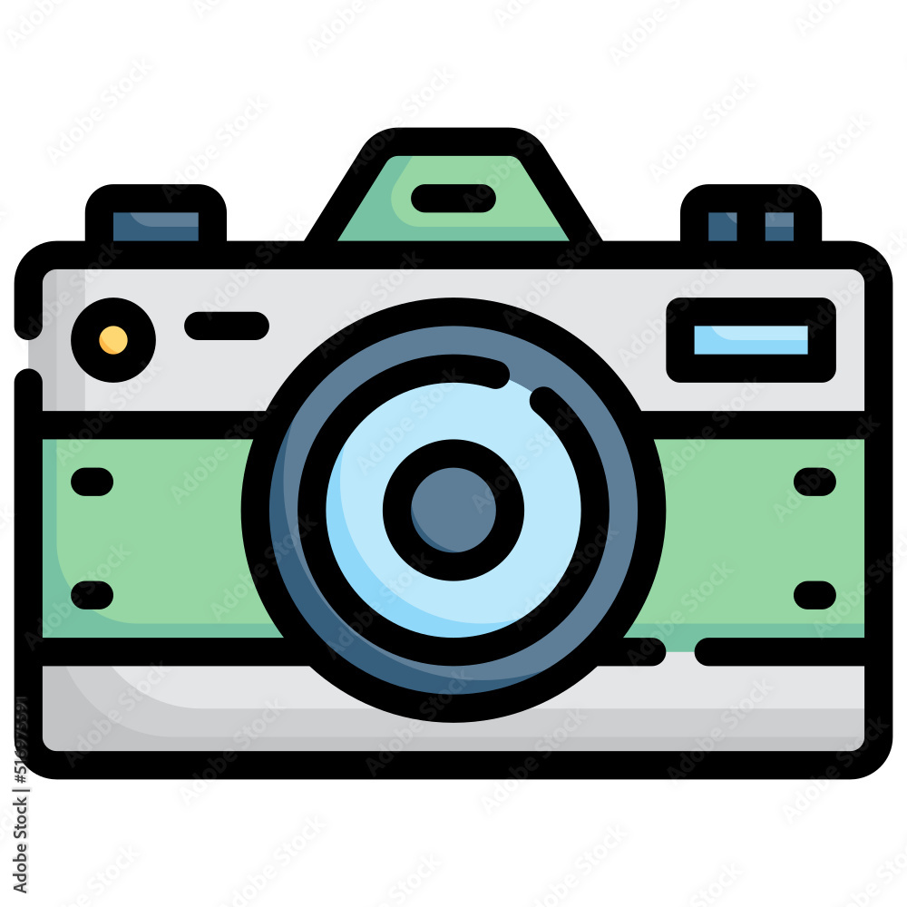 CAMERA filled outline icon,linear,outline,graphic,illustration CAMERA filled outline icon,linear,outline,graphic,illustration