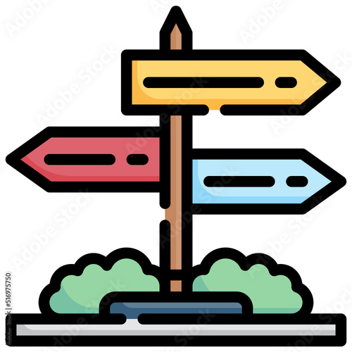 SIGNPOST filled outline icon,linear,outline,graphic,illustration