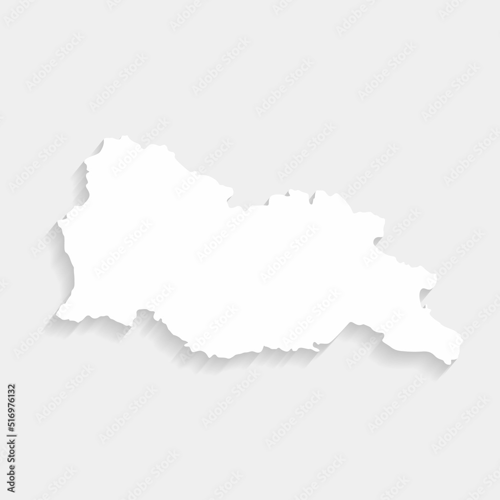 Simple white Georgia map on gray background, vector