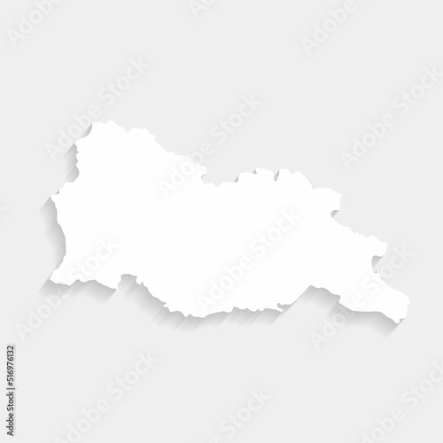 Simple white Georgia map on gray background  vector