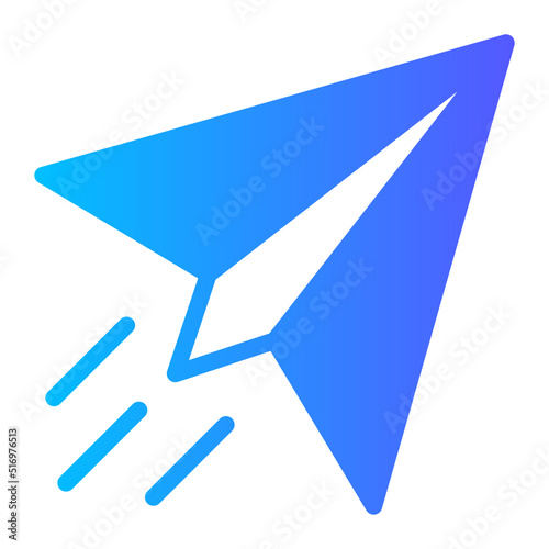 paper plane gradient icon