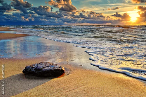 Obraz Zachód słońca nad morzem