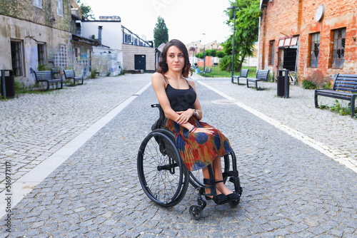 Portrait of a woman with cerebral palsy photo