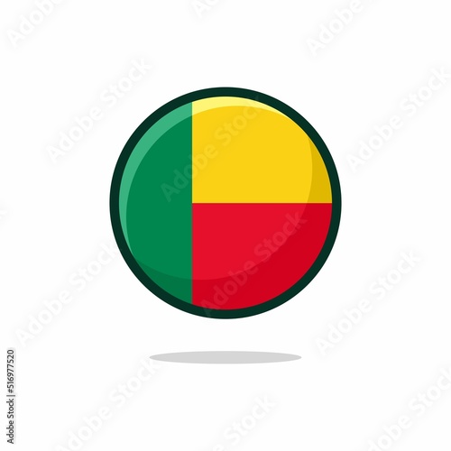 Free Download Benin Flag Icon. Benin Flag flat style isolated on a white background - stock vector. - GFXLoad