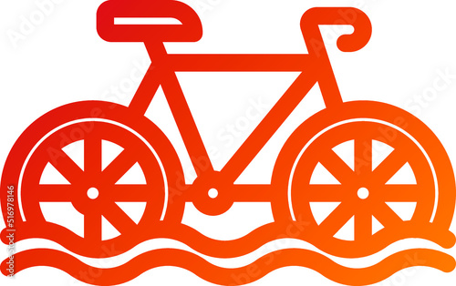 Water Tricycle Icon Style