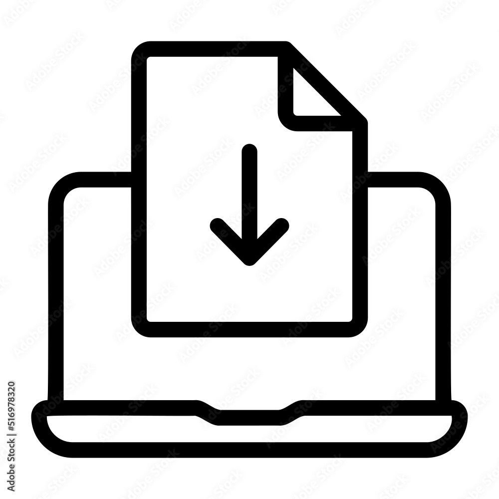 download line icon download line icon