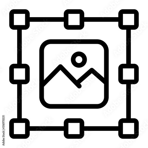 gallery line icon
