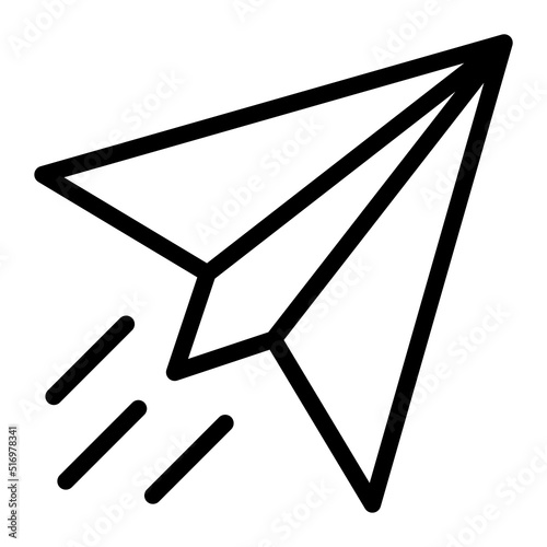 paper plane line icon