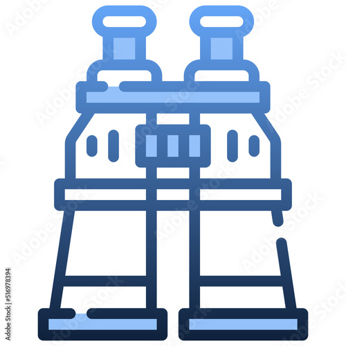 BINOCULARS Gradient icon,linear,outline,graphic,illustration