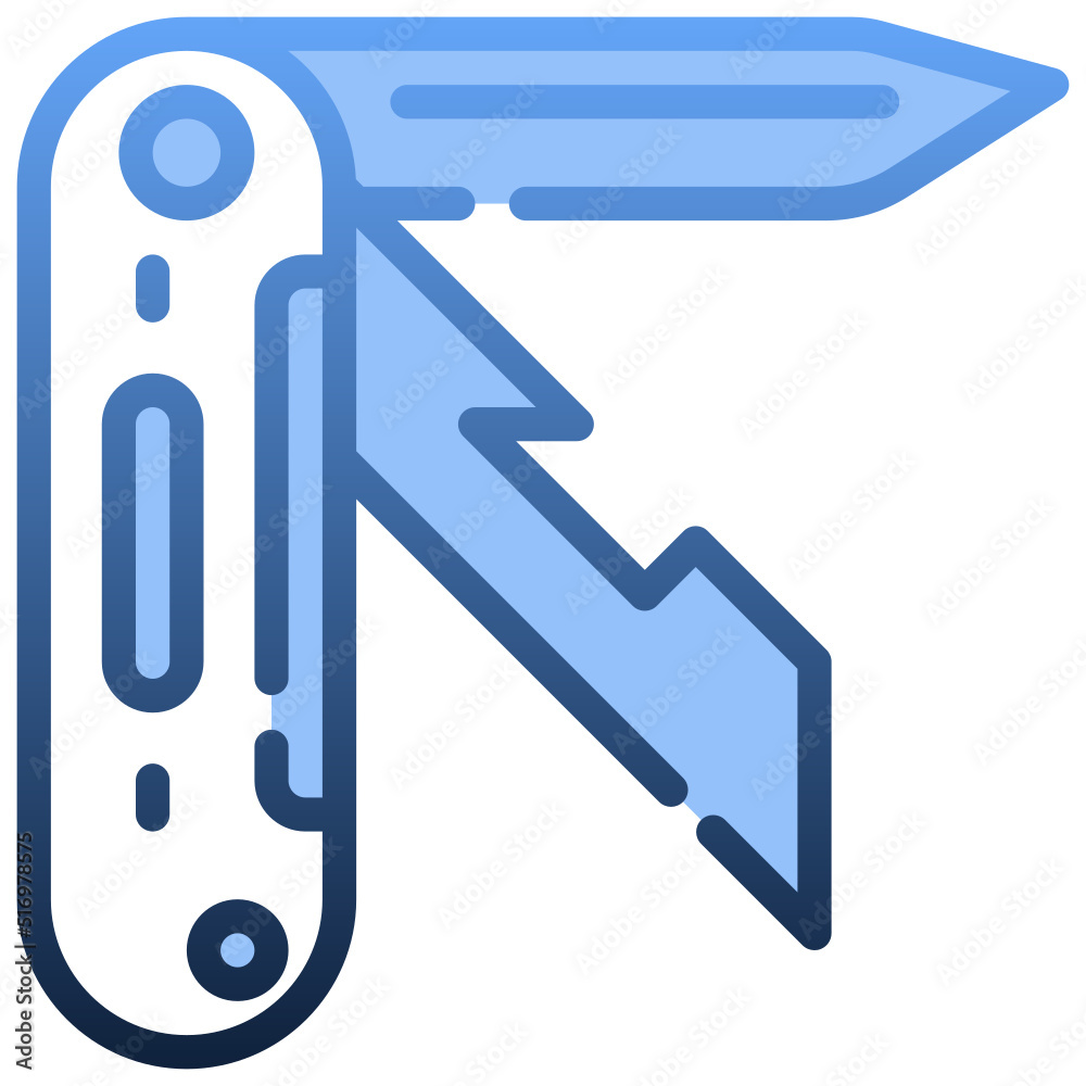 SWISS ARMY KNIFE Gradient icon,linear,outline,graphic,illustration SWISS ARMY KNIFE Gradient icon,linear,outline,graphic,illustration