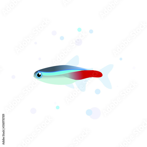 Neon tetra vector icon design
