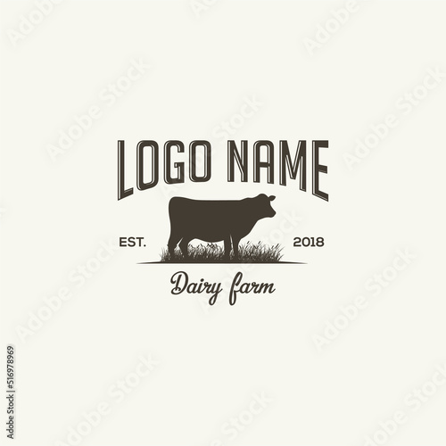 Farm logo vintage concept design 
