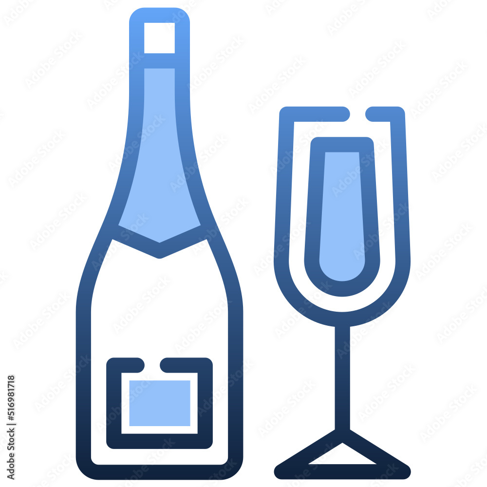 CHAMPAGNE Gradient icon,linear,outline,graphic,illustration CHAMPAGNE Gradient icon,linear,outline,graphic,illustration