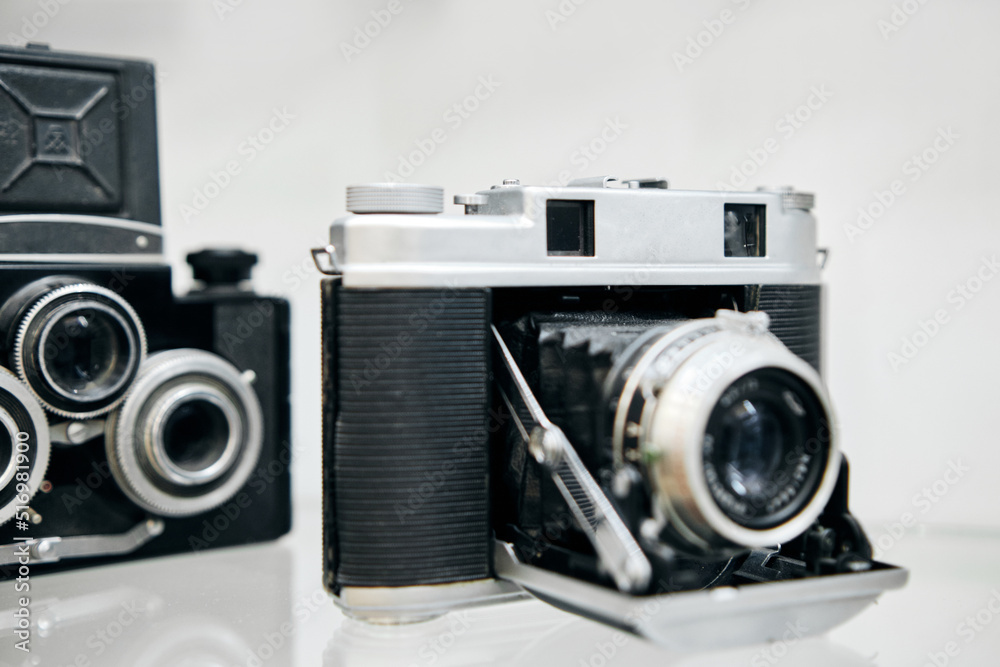 Old retro film analogue cameras collection.