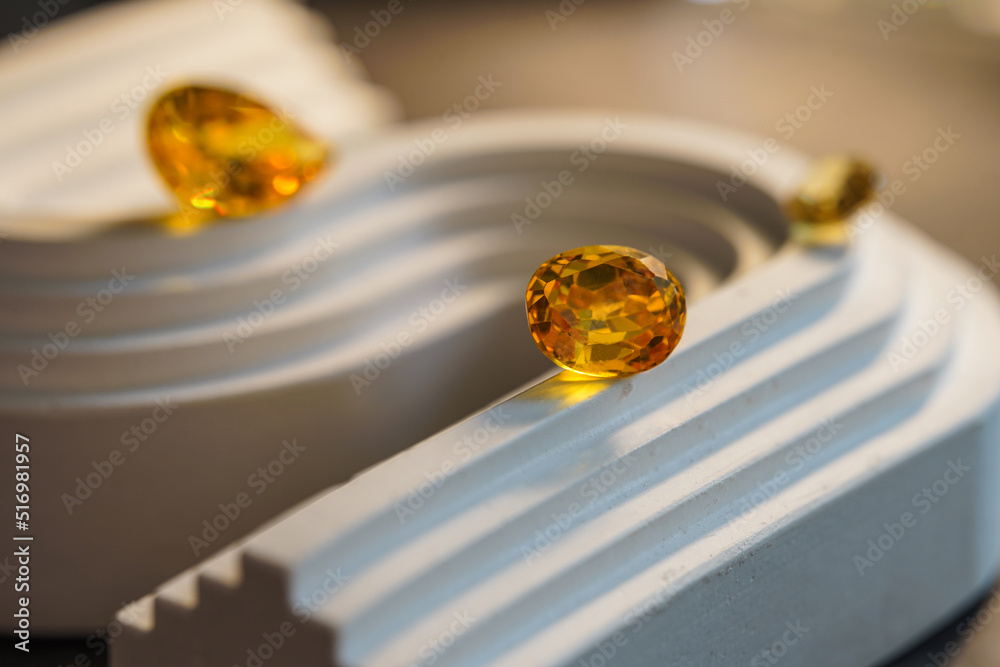 natural sapphire Gems or gems on shiny white Many natural collections natural sapphire Gems or gems on shiny white Many natural collections