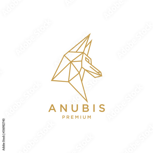 Anubis logo design icon vector