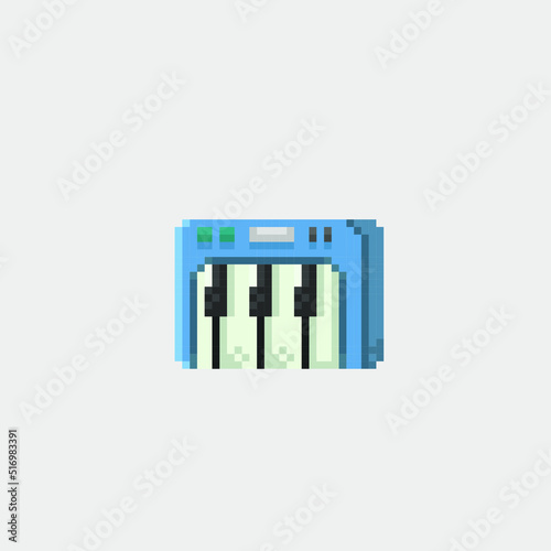 mini piano in pixel art style