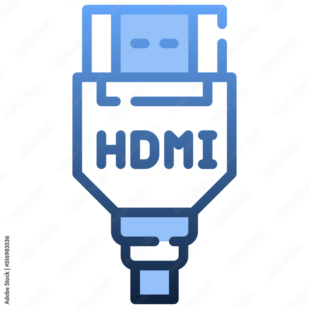 HDMI CABLE Gradient icon,linear,outline,graphic,illustration HDMI CABLE Gradient icon,linear,outline,graphic,illustration