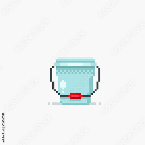 paint bucket in pixel art style