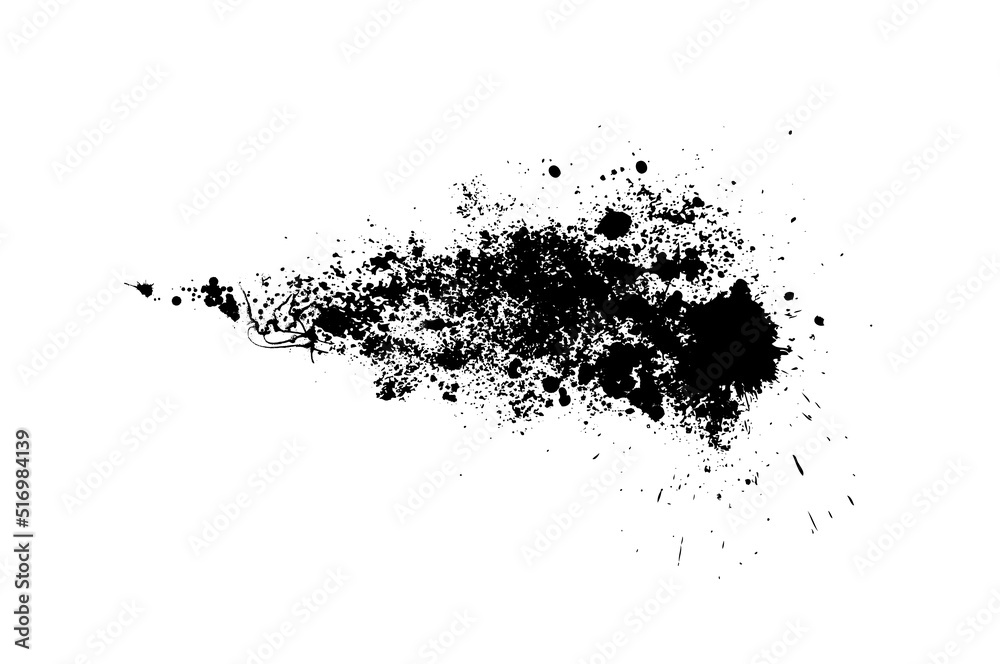 Abstract black blot object. Vector illustration
