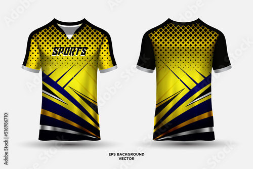 Trendy and futuristic design jersey T shirt sports suitable for racing, soccer, e sports.