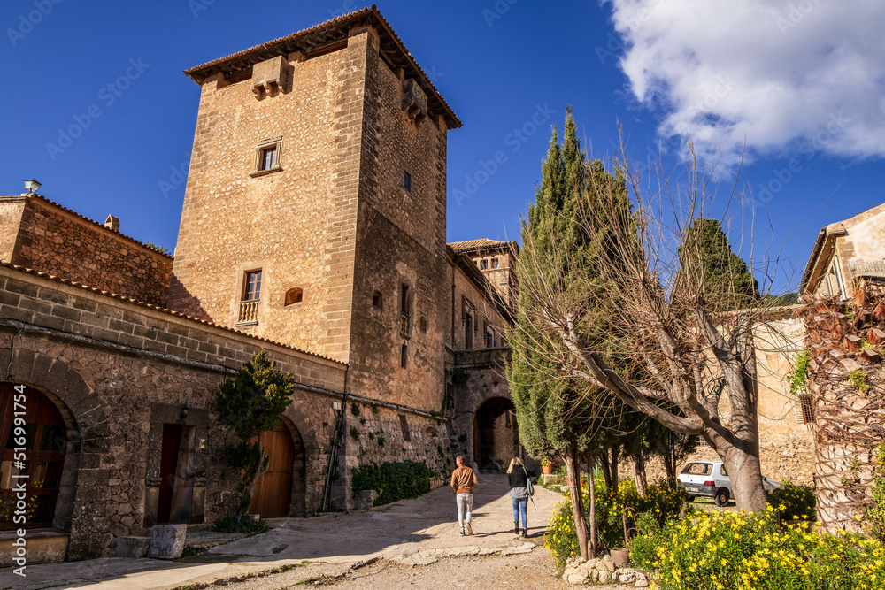 Palacio del Rey Sanç, edificado en 1309 por Jaime II,  Valldemossa, Mallorca, Balearic islands, spain