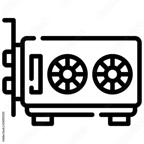 GRAPHIC CARD line icon,linear,outline,graphic,illustration
