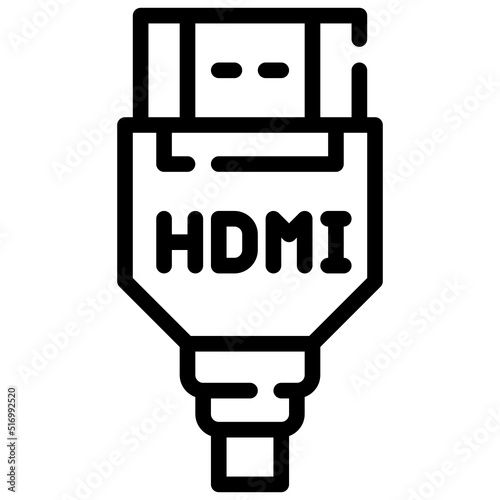 HDMI CABLE line icon,linear,outline,graphic,illustration