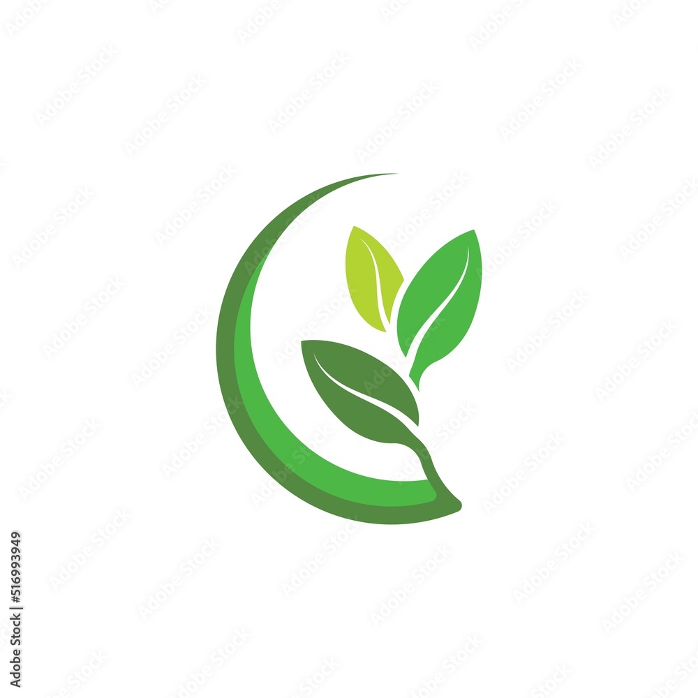 Logos of green tree leaf ecology Logos of green tree leaf ecology