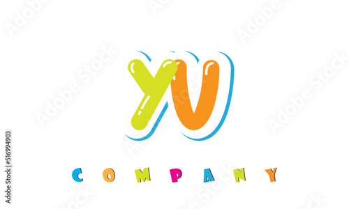 letters TV creative logo for Kids toy store, school, company, agency. stylish colorful alphabet logo vector template