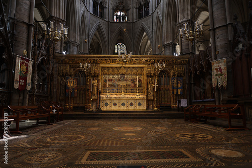 Obraz na płótnie Altar inside Westminster Abbey, London