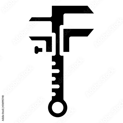 CALIPER glyph icon,linear,outline,graphic,illustration
