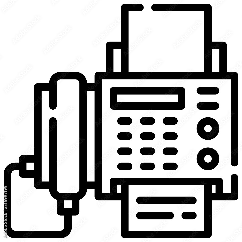 FAX line icon,linear,outline,graphic,illustration FAX line icon,linear,outline,graphic,illustration