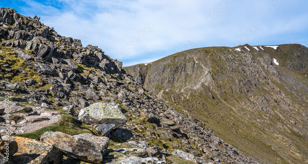 Helvellyn mountain in the lake district