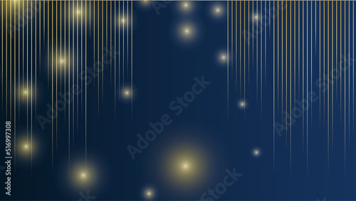 Abstract navy and gold background poster. Vector illustration.