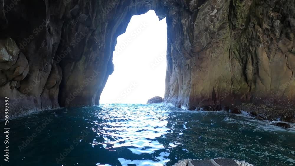 Inside sea cave