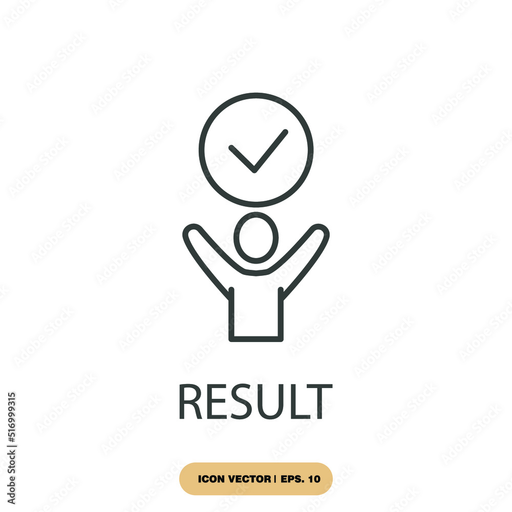 Fototapeta premium result icons symbol vector elements for infographic web