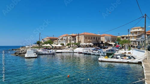 Seaside village of Agios Nikolaos in Greece photo