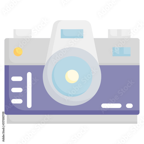 DSLR CAMERA flat icon,linear,outline,graphic,illustration