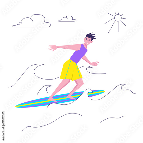 man in the sea surfing