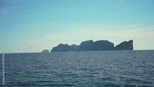 Slow Motion of Koh Phi Phi Leh on a boatride photo