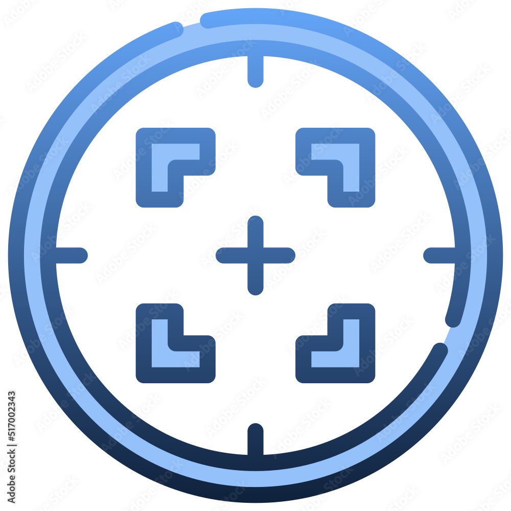 Obraz premium FOCUS Gradient icon,linear,outline,graphic,illustration